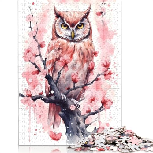 Eulen-Puzzles für Erwachsene, 520 Teile, herausfordernd und knifflig, ungewöhnliche Puzzles für Kinder ab 12 Jahren, 520 Teile (52 x 38 cm) von ECXASD