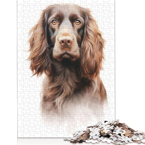 Field Spaniel Dog Puzzle für Erwachsene, kreative Spiele, Puzzle-Geschenk für Jungen oder Mädchen, 1000 Teile (75 x 50 cm) von ECXASD
