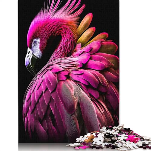 Flamingo-Puzzle, rechteckig, aus Pappe, Geschenk für Kinder ab 12 Jahren, 520 Teile (52 x 38 cm) von ECXASD