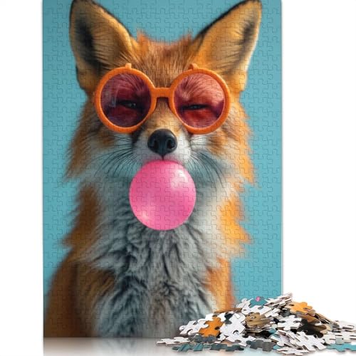 Fox Bubblegum Puzzle, 1500 Teile, Relax-Challenge-Spielzeug, schwierige Puzzles für Frauen und Männer, 1500 Teile (85 x 57 cm) von ECXASD