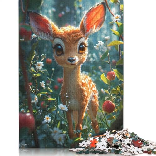 Gazelle-Cartoon-Tier-Puzzles für Erwachsene ab 18 Jahren, Lernspiele, Puzzle für Erwachsene und Kinder, 1000 Teile (75 x 50 cm) von ECXASD