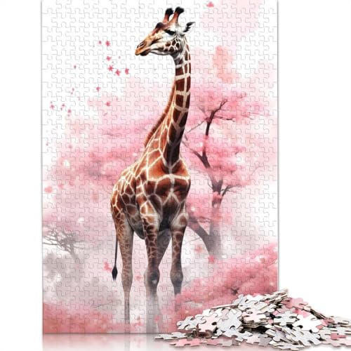 Giraffen-Puzzles für Erwachsene, Spielzeug, Lernspiel, Herren-Puzzles für Erwachsene, für Erwachsene und Teenager, 1000 Teile (75 x 50 cm) von ECXASD