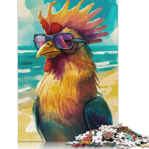 Hahn im Meer-Puzzle für Erwachsene, freundliche Materialien, Coole Puzzles für Erwachsene, für Jungen oder Mädchen, 1000 Teile (75 x 50 cm) von ECXASD