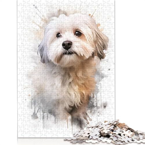 Havaneser-Puzzle, herausfordernde und knifflige Puzzles für Erwachsene und Teenager, 1000 Teile (75 x 50 cm) von ECXASD