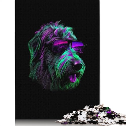 Irischer Wolfshund, 520-teiliges Puzzle, buntes Puzzle, Geschenke für Männer, für Kinder ab 12 Jahren, 520 Teile (52 x 38 cm) von ECXASD