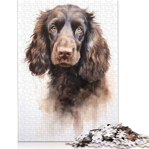 Irish Water Spaniel Hunde-Puzzle, farbenfrohe und Coole Puzzles für Kinder ab 12 Jahren, 520 Teile (52 x 38 cm) von ECXASD