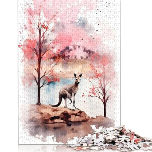 Känguru-Puzzle für Erwachsene, zusammen. Coole Puzzles für Erwachsene, für Erwachsene und Teenager, 1000 Teile (75 x 50 cm) von ECXASD