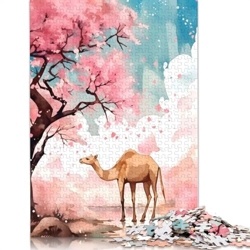 Kamel-Puzzle für Erwachsene, kreative Spiele, Puzzle-Geschenk für Jungen oder Mädchen, 1000 Teile (75 x 50 cm) von ECXASD