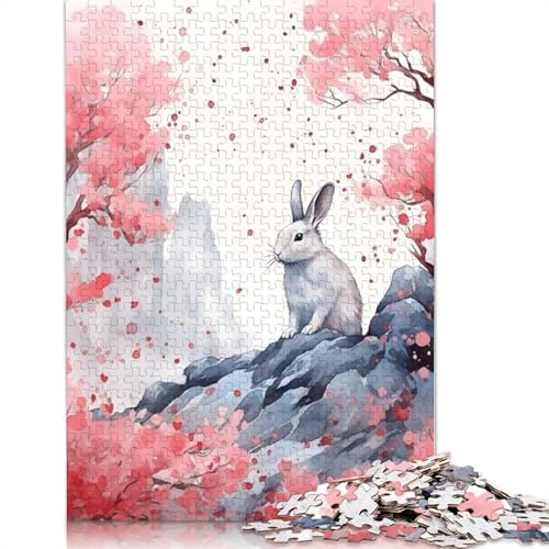 Kaninchen-Puzzle, 520 Teile, für Erwachsene, freundliche Materialien, Coole Puzzles für Erwachsene, für Jungen oder Mädchen, 520 Teile (52 x 38 cm) von ECXASD