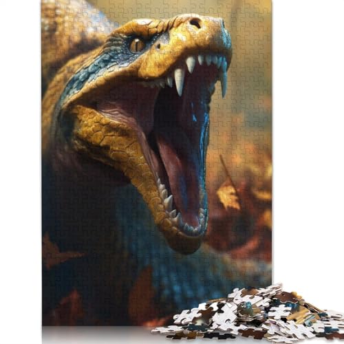 King Cobra Puzzle, Denksportaufgabe, Problemlösungspuzzle für Erwachsene und Kinder, 1000 Teile (75 x 50 cm) von ECXASD