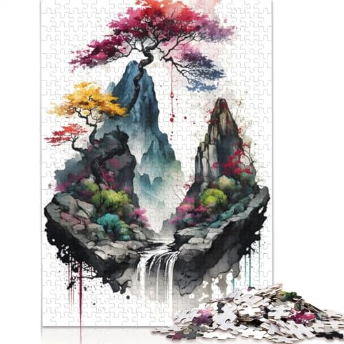 Kirschblüten 6 Puzzle für Erwachsene, kreative Spiele, Puzzle-Geschenk für Jungen oder Mädchen, 1000 Teile (75 x 50 cm) von ECXASD