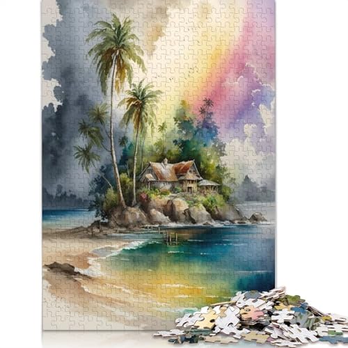 Kokosnuss-Insel-Puzzles für Erwachsene. Anspruchsvolle und knifflige Puzzles für Erwachsene und Kinder. 1000 Teile (75 x 50 cm) von ECXASD