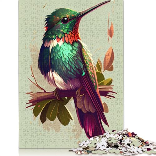 Kolibri-Cartoon, 1500-teiliges Puzzle, buntes Puzzle, Geschenke für Männer, für Kinder ab 12 Jahren, 1500 Teile (85 x 57 cm) von ECXASD