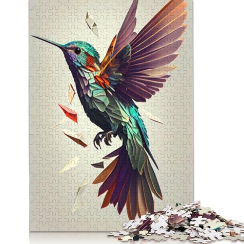 Kolibri fliegen, 1500-teiliges Puzzle für Erwachsene, Lernspiel, Puzzlespiele für Erwachsene für Jungen oder Mädchen, 1500 Teile (85 x 57 cm) von ECXASD