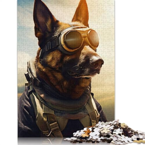 Kriegshund-Puzzle für Erwachsene, kreative Spiele, Puzzle-Geschenk für Jungen oder Mädchen, 1500 Teile (85 x 57 cm) von ECXASD