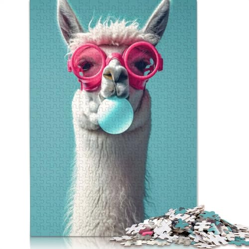 Lama-Kaugummi-Puzzle für Erwachsene, Spielzeug, Lernspiel, schwierige Puzzles für Kinder ab 12 Jahren, 520 Teile (52 x 38 cm) von ECXASD