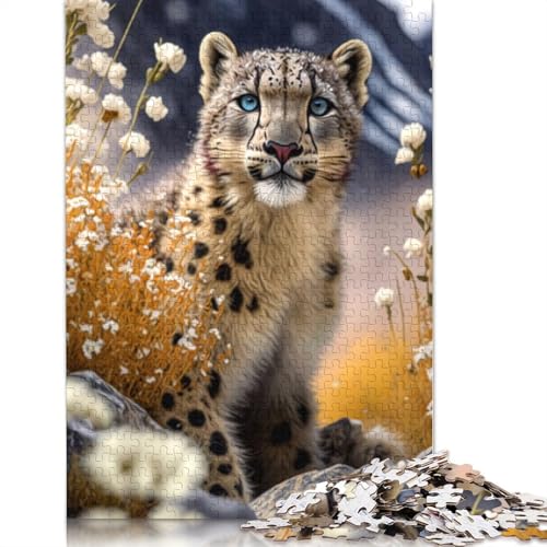Leopard Puzzle-Spielzeug für Erwachsene, Lernspiel, Puzzlespiele für Erwachsene für Frauen und Männer, 520 Teile (52 x 38 cm) von ECXASD