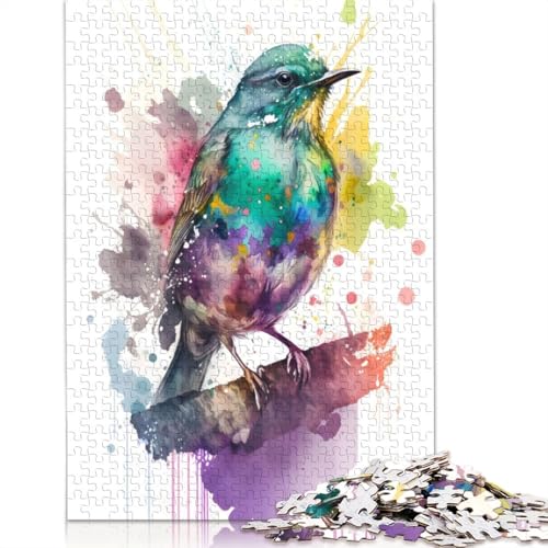 Love Birds Puzzle für Erwachsene, 100% recycelte Holzplatte, Denkpuzzle für Erwachsene, für Jungen oder Mädchen, 1000 Teile (75 x 50 cm) von ECXASD