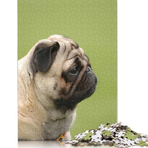 Mops-Puzzle, farbenfrohe, Coole Puzzles für Kinder ab 12 Jahren, 520 Teile (52 x 38 cm) von ECXASD