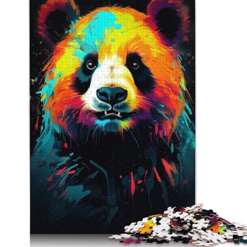 Neon-Panda-Puzzles für Erwachsene, Spielzeug, Lernspiel, schwierige Puzzles für Kinder ab 12 Jahren, 1500 Teile (85 x 57 cm) von ECXASD