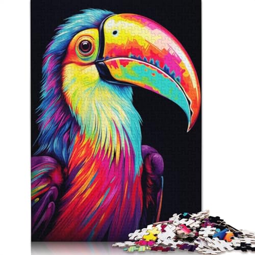 Neon-Tukan-Puzzle für Erwachsene, 520 Teile, anspruchsvolle Familienspiele, Denksportaufgaben für Kinder ab 12 Jahren, 520 Teile (52 x 38 cm) von ECXASD