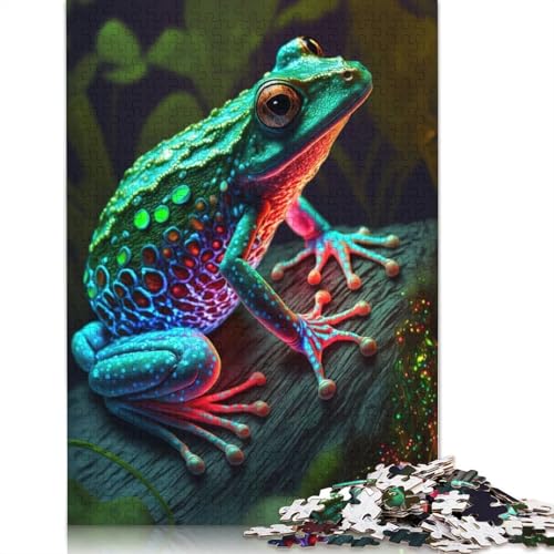 Niedliche Frosch-Puzzles für Erwachsene ab 18 Jahren. Lernspiele, Puzzle für Erwachsene und Kinder, 520 Teile (52 x 38 cm) von ECXASD