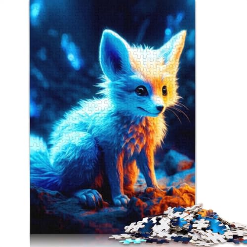 Niedliche Fuchs-Puzzles, farbenfrohe und Coole Puzzles für Kinder ab 12 Jahren, 1000 Teile (75 x 50 cm) von ECXASD
