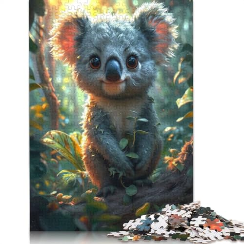Niedliches Cartoon-Koala-Puzzle für Erwachsene, 1500 Teile, schwierige Problemlösungsrätsel für Erwachsene, für Jungen oder Mädchen, 1500 Teile (85 x 57 cm) von ECXASD