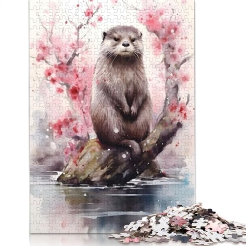 Otter Puzzlespielzeug für Erwachsene, Lernspiel, Puzzlespiele für Erwachsene für Frauen und Männer, 520 Teile (52 x 38 cm) von ECXASD