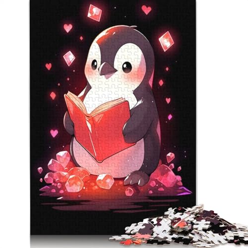 Penguin Book Lover Puzzle für Erwachsene, freundliche Materialien, schwierige Puzzles für Erwachsene und Teenager, 1500 Teile (85 x 57 cm) von ECXASD