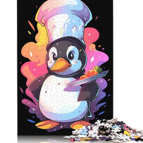 Pinguin-Koch-Puzzle für Erwachsene, kreative Spiele, Puzzle-Geschenk für Jungen oder Mädchen, 1500 Teile (85 x 57 cm) von ECXASD