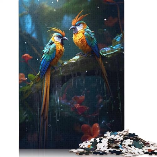Puzzle „Rainy Birds of Paradise“, 520 Teile, Entspannungs-Herausforderungsspielzeug, schwierige Puzzles für Frauen und Männer, 520 Teile (52 x 38 cm) von ECXASD