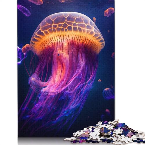 Quallen-Puzzles, farbenfrohe, Coole Puzzles für Kinder ab 12 Jahren, 1500 Teile (85 x 57 cm) von ECXASD