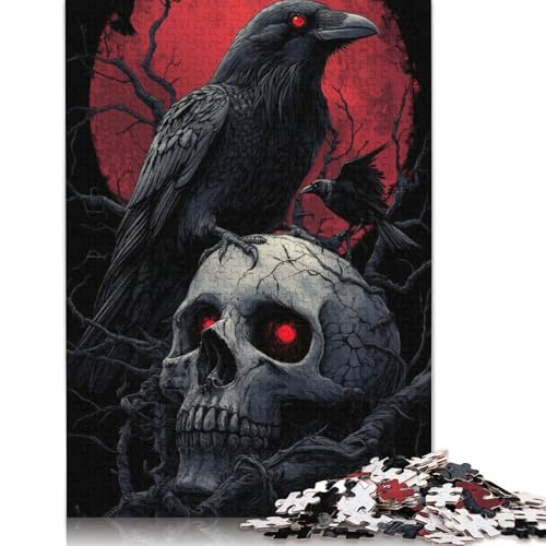 Raven Puzzle für Erwachsene, Premium-Puzzle aus 100% recyceltem Brett, Problemlösungspuzzles für Erwachsene und Kinder, 520 Teile (52 x 38 cm) von ECXASD