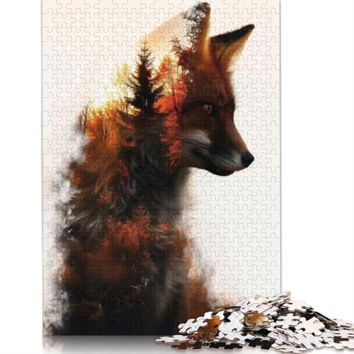 Red Fox Double Exposure 1500-teiliges Puzzle für Erwachsene. Anspruchsvolle und knifflige Puzzles für Erwachsene und Kinder. 1500 Teile (85 x 57 cm) von ECXASD
