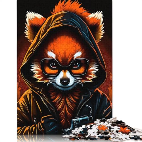 Roter Panda Puzzle für Erwachsene, Spielzeug, Lernspiel, schwierige Puzzles für Kinder ab 12 Jahren, 1000 Teile (75 x 50 cm) von ECXASD