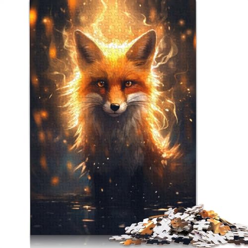 Rotfuchs im Wald-Puzzle für Erwachsene, interessantes Puzzle zur Stressreduzierung für Frauen und Männer, 1000 Teile (75 x 50 cm) von ECXASD