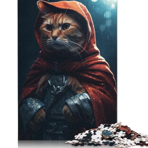 Rotkäppchen-Puzzle mit getigerter Katze, farbenfrohe und Coole Puzzles für Kinder ab 12 Jahren, 520 Teile (52 x 38 cm) von ECXASD