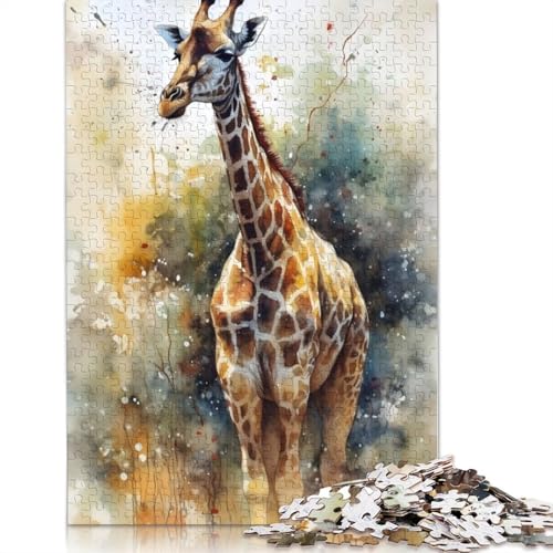 Single Giraffe, 1500-teiliges Puzzle für Erwachsene, Denksportaufgaben für Erwachsene, ungewöhnliche Puzzles für Erwachsene, für Erwachsene Kinder, 1500 Teile (85 x 57 cm) von ECXASD