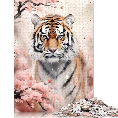 Tiger-Puzzle für Erwachsene, kreative Spiele, Puzzle-Geschenk für Jungen oder Mädchen, 1500 Teile (85 x 57 cm) von ECXASD