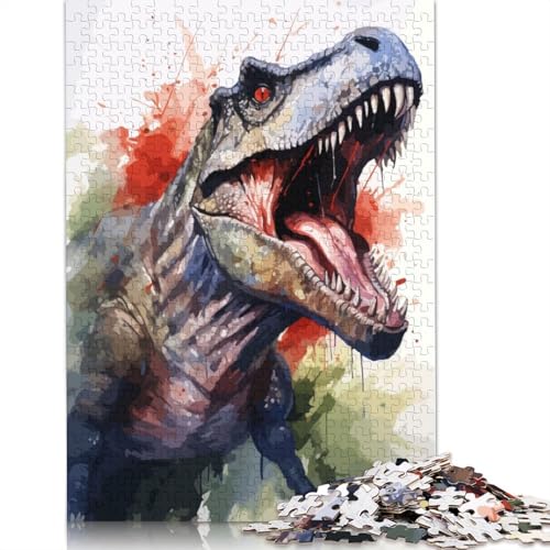 Tyrannosaurus Rex Puzzle für Erwachsene, Spielzeug, Lernspiel, schwierige Puzzles für Kinder ab 12 Jahren, 1000 Teile (75 x 50 cm) von ECXASD