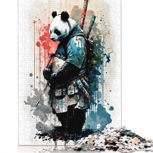 Watercolors Panda 2 Puzzles für Erwachsene, anspruchsvolle Familienspiele, Denkspiele für Kinder ab 12 Jahren, 1000 Teile (75 x 50 cm) von ECXASD