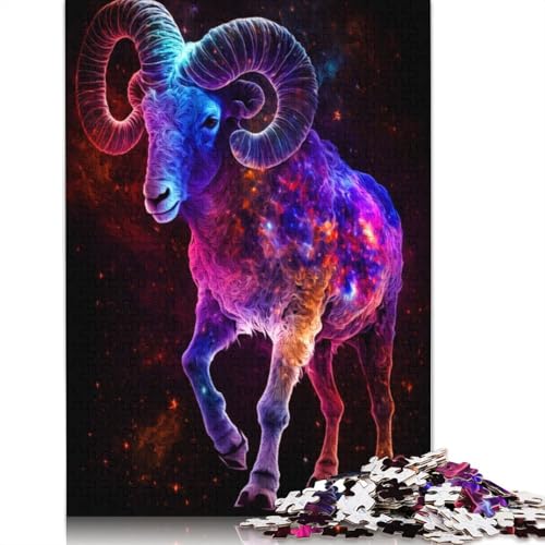 Ziegenpuzzle für Erwachsene ab 18 Jahren, Lernspiele, Puzzle für Erwachsene und Kinder, 520 Teile (52 x 38 cm) von ECXASD
