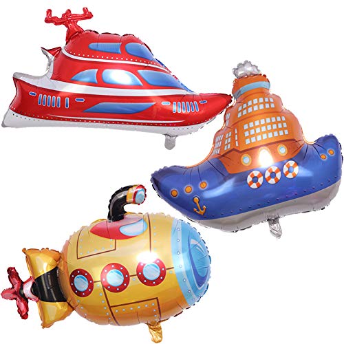 ED-Lumos 3Pcs Riesen Schnellboot U Boot Schiff Dampfer Wiederverwendbare Helium Luftballons für Kinder Jubiläum Geburtstagsfeier Party Dekoration Geschenk ED-Lumos 3Pcs Riesen Schnellboot U Boot Schiff Dampfer Wiederverwendbare Helium Luftballons für Kinder Jubiläum Geburtstagsfeier Party Dekoration Geschenk von ED-Lumos