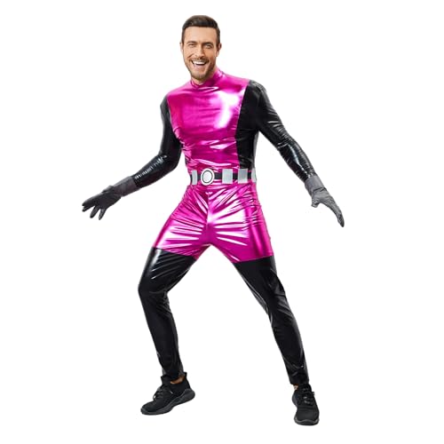 EDAUWAE Beast Kostüm für Herren Deluxe Overall mit Handschuhen Gürtel Halloween Cosplay Bodysuit Full Set XL von EDAUWAE