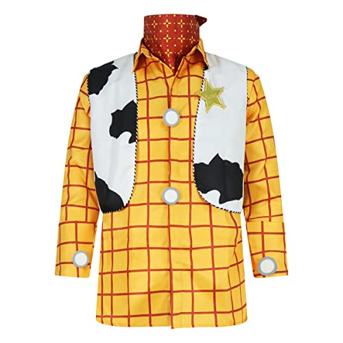 Jessie Woody Kostümhemd, Cowboys für Erwachsene, Halloween, Knopfleiste, langärmelig, Freizeithemd für Damen und Herren, Größe 2XL Jessie Woody Kostümhemd, Cowboys für Erwachsene, Halloween, Knopfleiste, langärmelig, Freizeithemd für Damen und Herren, Größe 2XL von EDAUWAE