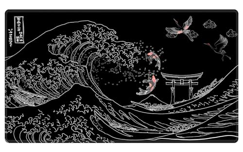 EDGFRTOIO Card Playmat 70x40cm Kanagawa Surfing Game Mats Tabletop Magic for MTG Cards, Trading Card Game Playing Stitched Commander Deck Gaming Desk Duell Mat Card Gameplay Mats, Koi Fish And Crane EDGFRTOIO Card Playmat 70x40cm Kanagawa Surfing Game Mats Tabletop Magic for MTG Cards, Trading Card Game Playing Stitched Commander Deck Gaming Desk Duell Mat Card Gameplay Mats, Koi Fish And Crane von EDGFRTOIO
