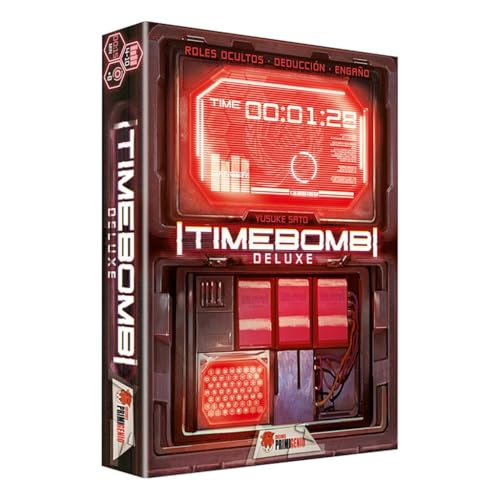 EDICIONES PRIMIGENIO Timebomb Deluxe | Täuschungs- und Abzugskartenspiel | ab 8 Jahren | 4 bis 8 Spieler | 15 Minuten pro Spiel | Spanisch von EDICIONES PRIMIGENIO