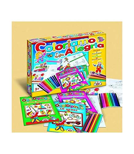 Edition Marke Stell – Spiel coloriamo in Allegria, Mehrfarbig, 086010.37 von EDIZIONE MARCA STELL