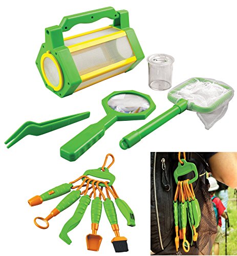 EDU-TOYS Insektenfang Set 5teilig und 6in1 Naturforscher Werkzeug für Kinder mit extra Lupenheftchen von EDU-TOYS